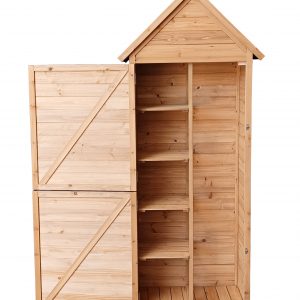 Cobertizo Caseta "LUKA" Madera Tratada Maciza 70*35*177cm Armario Multiusos impermeable Para Almacenamiento Uso Exterior Jardín Terraza. The Homeweeks