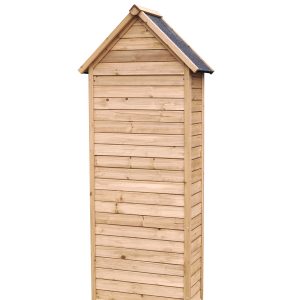 Cobertizo Caseta "LUKA" Madera Tratada Maciza 70*35*177cm Armario Multiusos impermeable Para Almacenamiento Uso Exterior Jardín Terraza. The Homeweeks