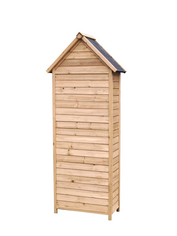 Cobertizo Caseta "LUKA" Madera Tratada Maciza 70*35*177cm Armario Multiusos impermeable Para Almacenamiento Uso Exterior Jardín Terraza. The Homeweeks
