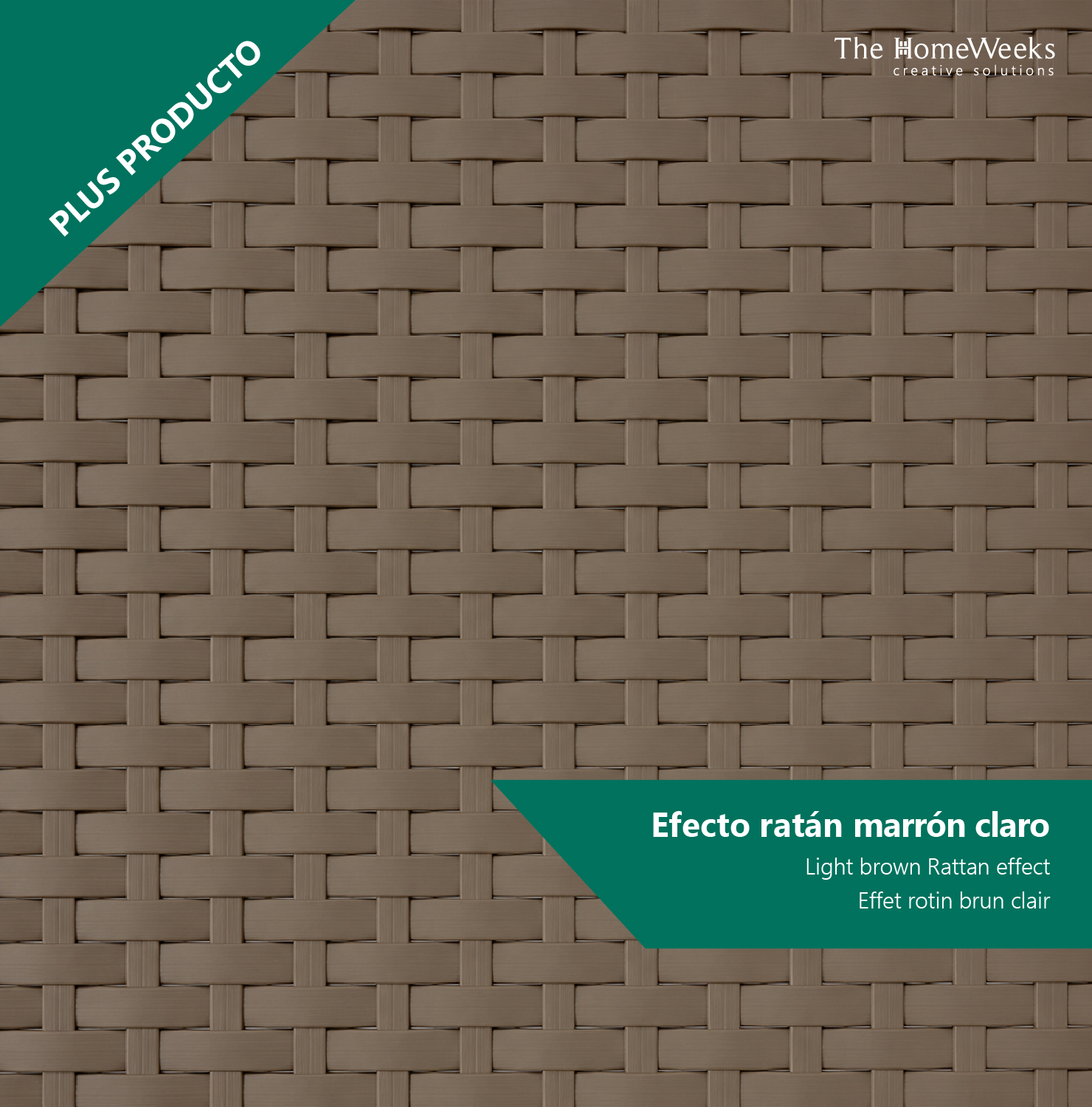 Mesa plegable efecto ratan claro 180 x 70 x 74cm portátil catering The Homeweeks - Imagen 9